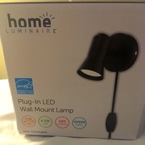 Lamp plug in led wall mount lamp